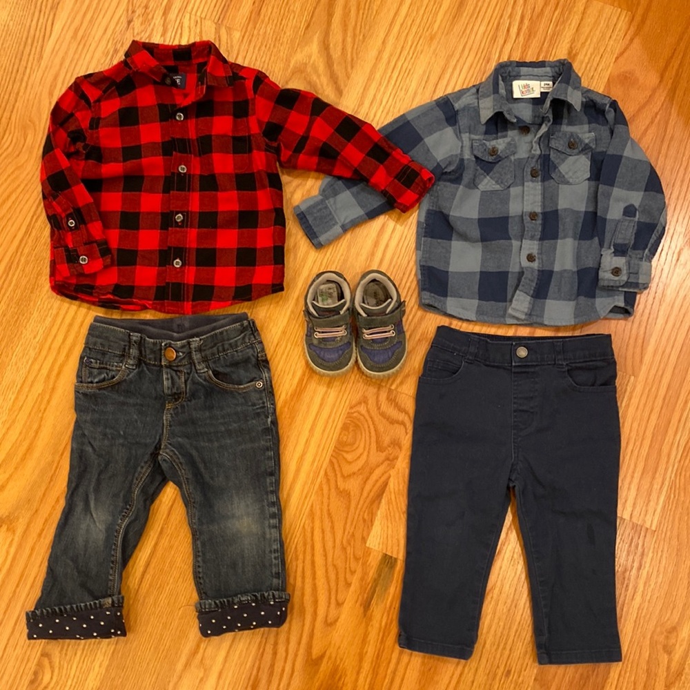 18-24 Month Boys Outfits (2) with Stride Rite Shoes